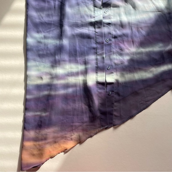 💚3/$15💚 Size 4 | Small | asymmetrical mesh button up collared sleeveless tunic - Picture 4 of 8